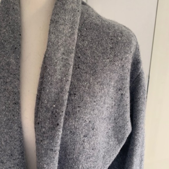 Aritzia Babaton Cardigan open cashmere grey/blue sweater medium - Picture 9 of 14